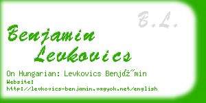 benjamin levkovics business card